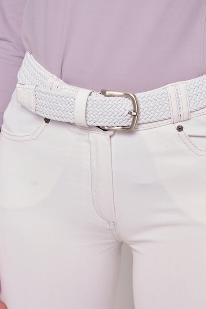 BELTS ACCESSORIES WHITE BRAIDED