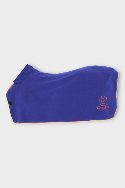 WINDSOR FLEECE COOLER BLANKET ELECTRIC BLUE/ORANGE